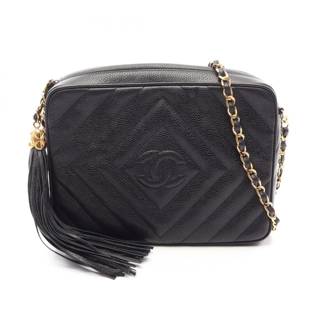 Chanel CHANEL Diamond Stitch Coco Mark Shoulder Bag Handbag Caviar Skin (Grai...
